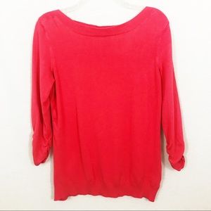 Coral 3/4 Sleeve Sweater